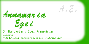 annamaria egei business card